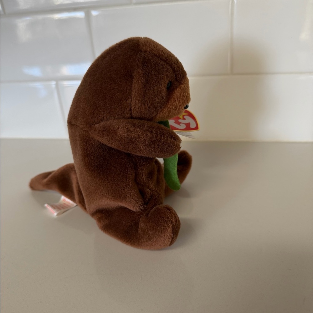 Ty Beanie Babies Seaweed The Otter With Tag Errors, Style - 4080 - Picture 6 of 9